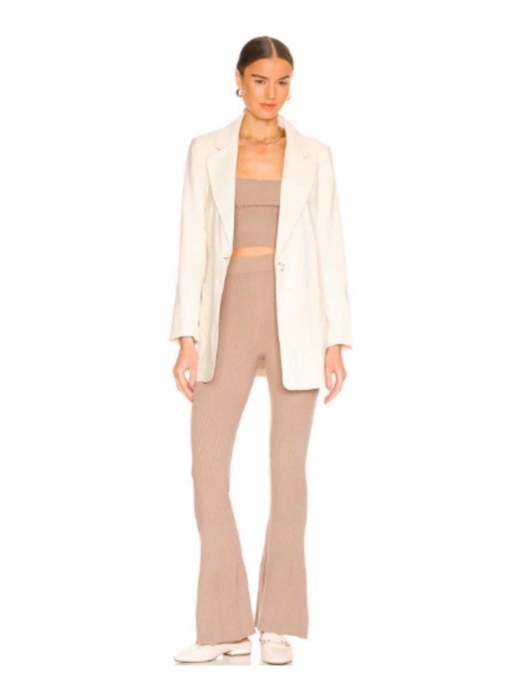 Song‎ of Style Elyse Ribbed Pant in Oak Mixed Rib.